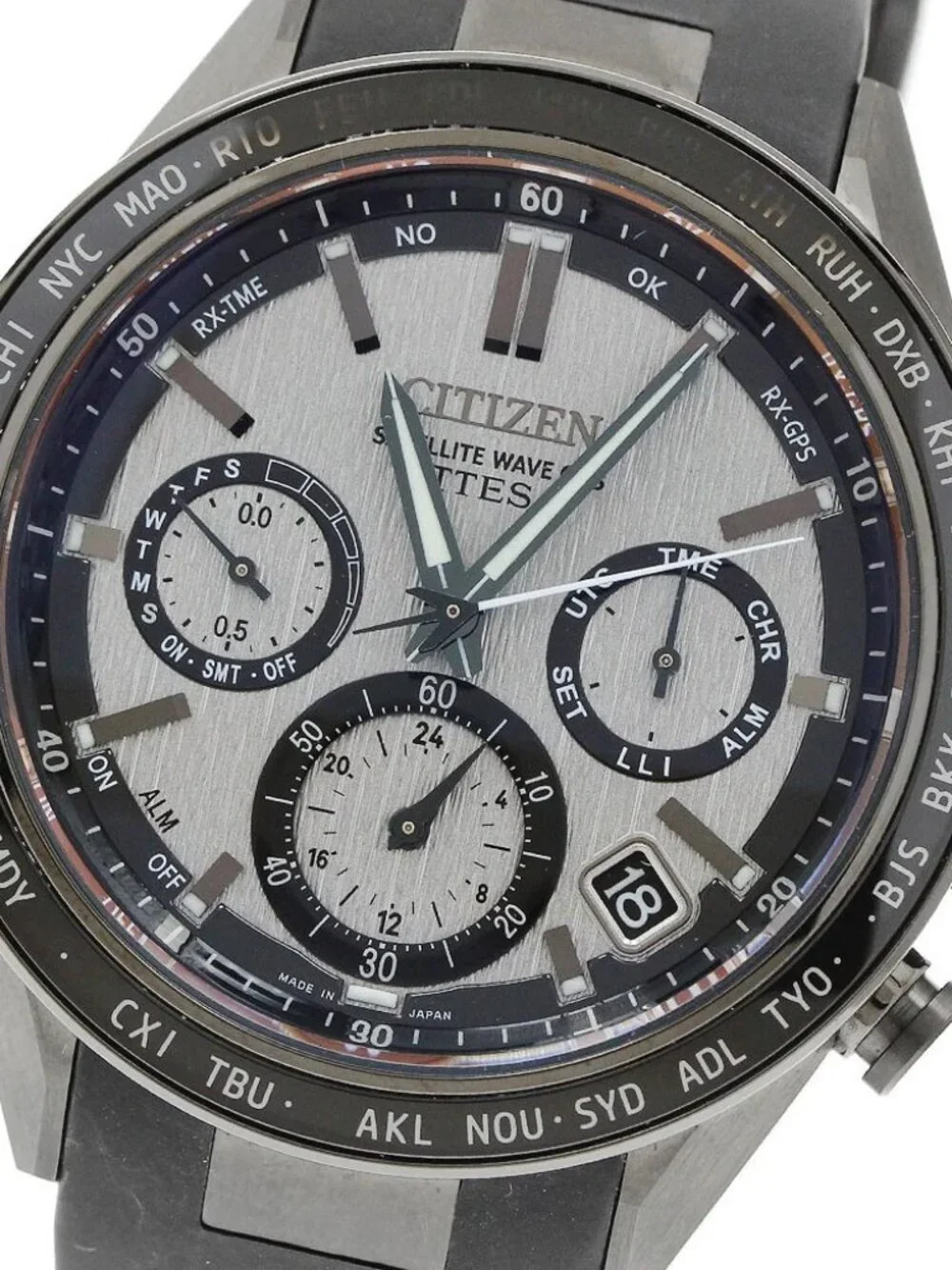 CITIZEN Attesa ACT Line CC4055-14H Eco Drive Solar Powered Radio Men's_966600